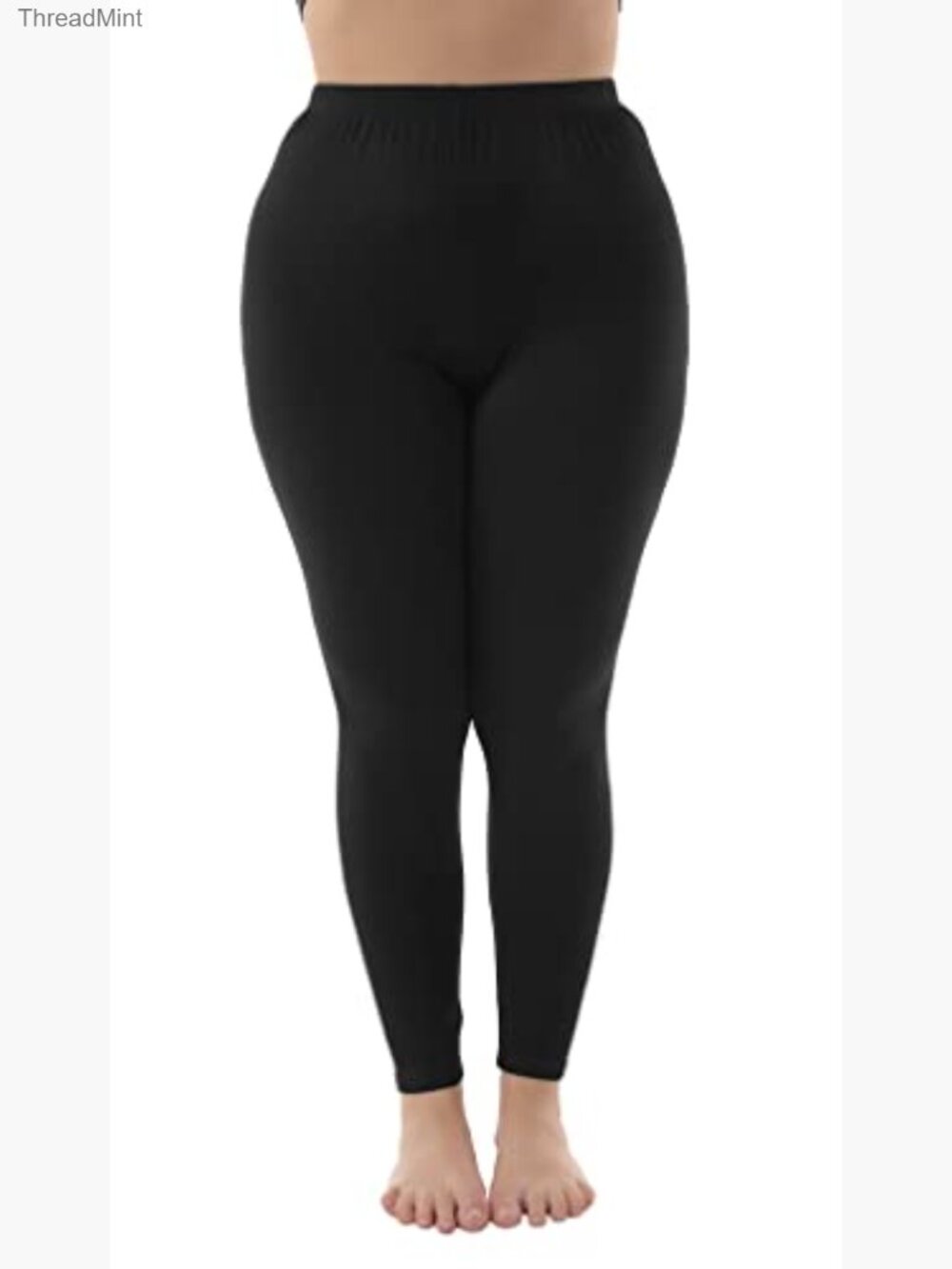 Plus Size Stretchy Full Length Leggings Soft Lightweight Opaque - Picture 2 of 7